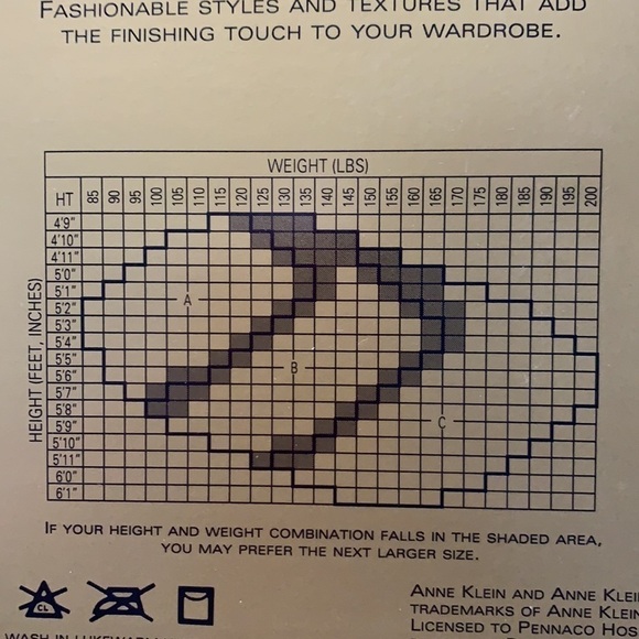 NWT Anne Klein Signature Silky Opaque control top pantyhose True block women’s - Picture 4 of 4